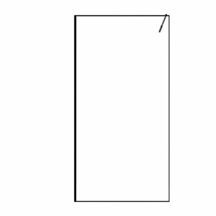 Paroi de Douche 100x200cm - Verre Anticalcaire - Encadrement Ultra-Fin - Finition Noir Mat - LEA