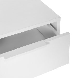 Mesita de noche flotante Auri 1 cajón color Blanco