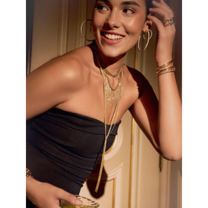 Collar Y Chains Acero Baño Oro