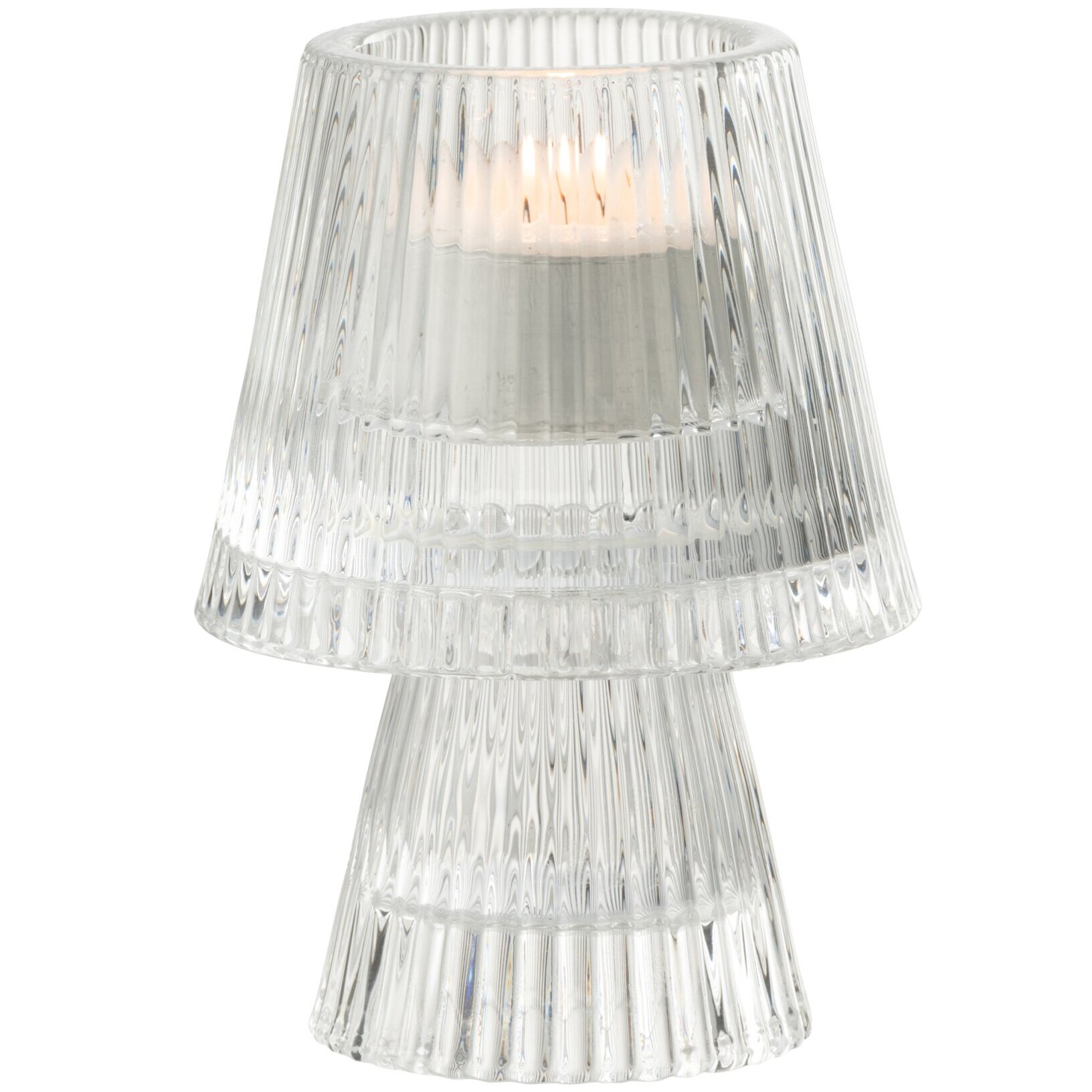 J-Line bougeoir Chapeau - verre - transparent