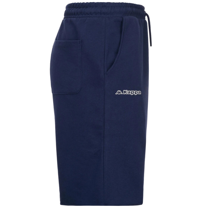 Pantaloni Corti Kappa Uomo Logo Felito Blu