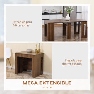 Mesa de Comedor Extensible para 4-6 Personas Mesa Consola con Alas Abatibles Mesa Auxiliar Multifuncional para Estudio Cocina Carga 60 kg 180x85x75 cm