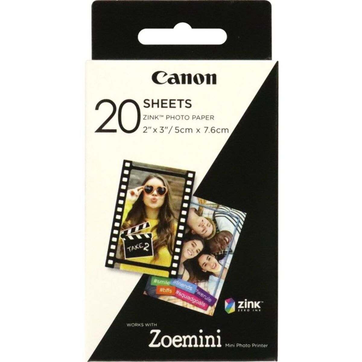 Papier photo instantané CANON Zink pour Zoemini (x20)