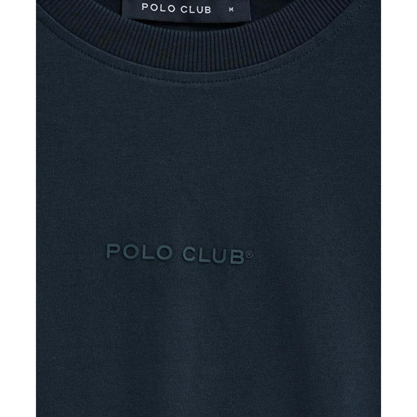 Camiseta azul marino de corte relajado con logo engomado Polo Club