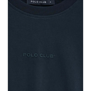 Camiseta azul marino de corte relajado con logo engomado Polo Club