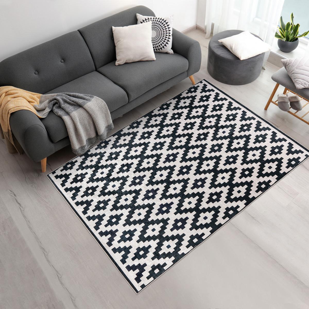 Tapis salon et chambre tissé motif scandinave SEGE