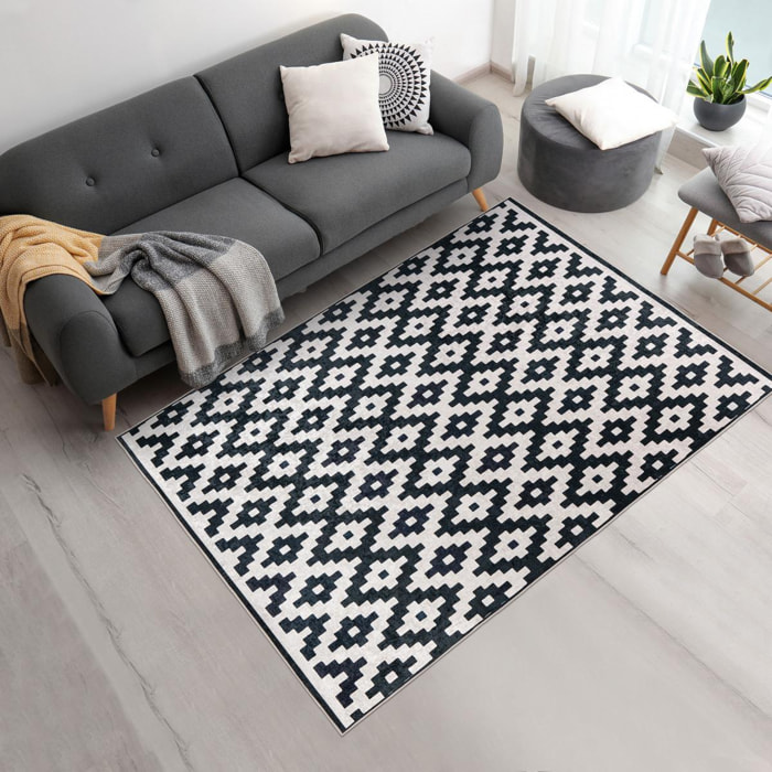 Tapis salon et chambre tissé motif scandinave SEGE