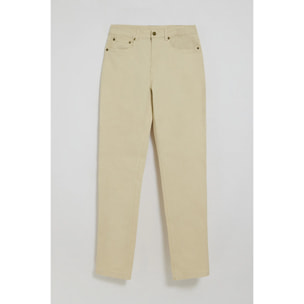 Pantaloni slim Voss beige con cinque tasche