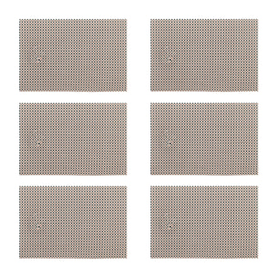 Lot de 6 sets de table tissé en PVC rouge 45x30cm