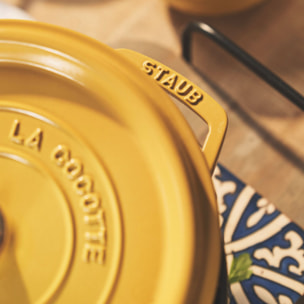 Cocotte en fonte, Rond(e), Citron, Fonte