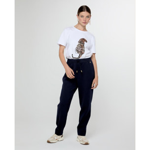 Pantaloni jogger elastici con cintura