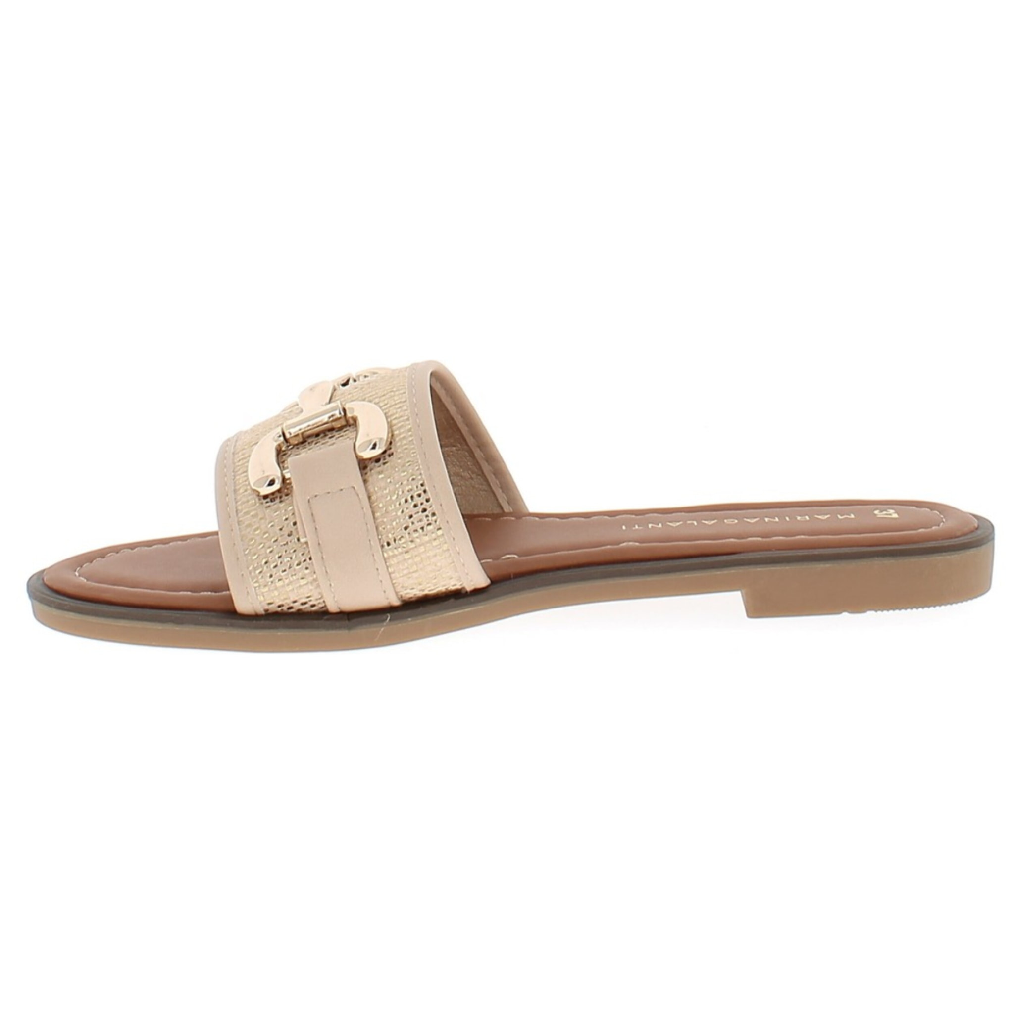 Marina Galanti Scarpe Donna Flat Slippers with Gold Horsebit MG 1E161 Gold