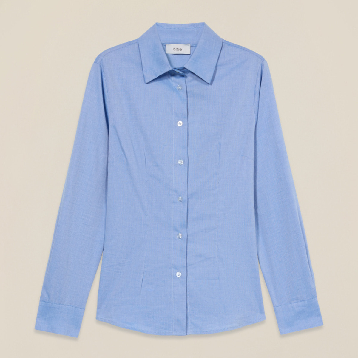 Oltre - Camicia in popeline 100% cotone - Azzurro
