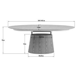 Table à rallonge Benvenuto ovale blanc mat Kare Design