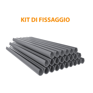 Schermo Privacy In PVC Per Recizioni A Doppia Sbarra Doppio Picchetto Rete Frangivista 650 g/m² 35 m x 19 cm Con Clip Fissaggio Grigio Chiaro