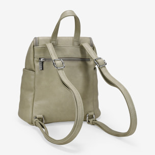 Mochila deportiva verde con solapa