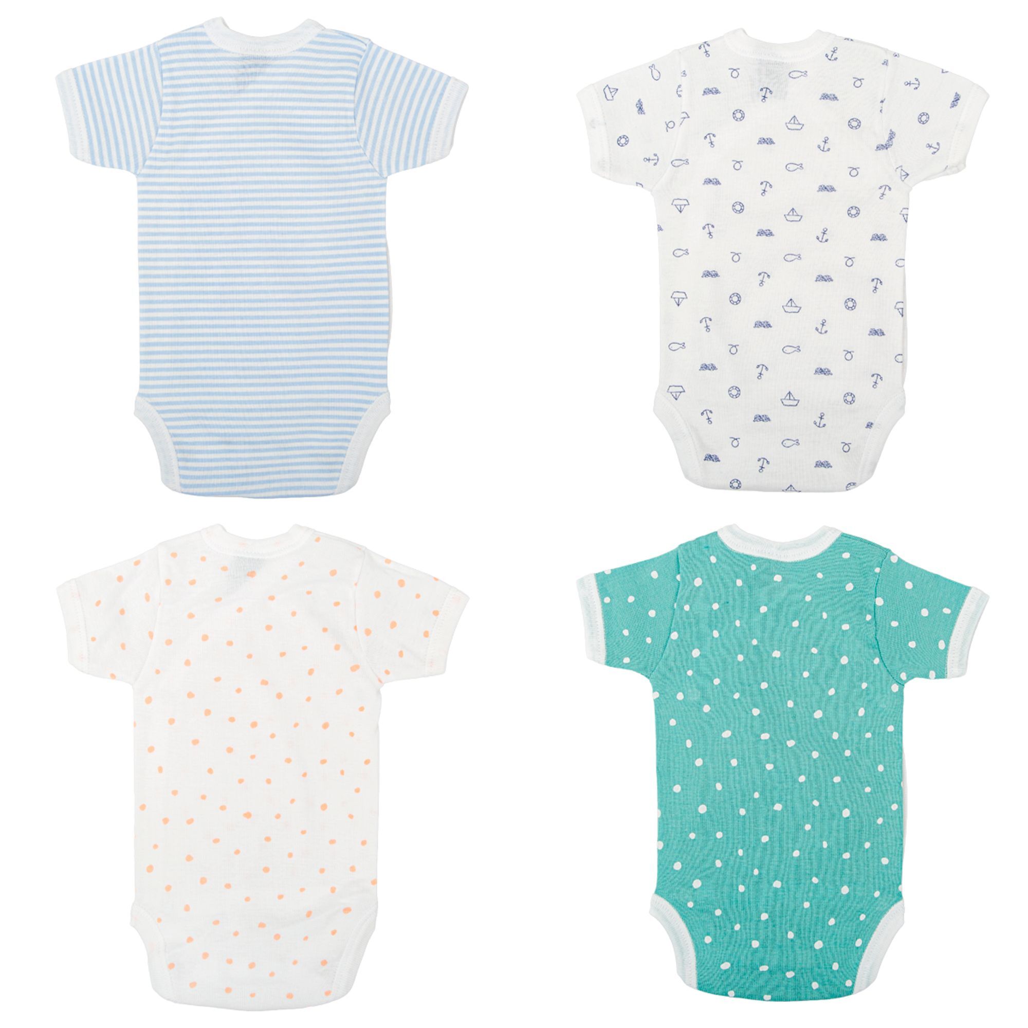 Pack 4 Body Cruzado Manga Corta