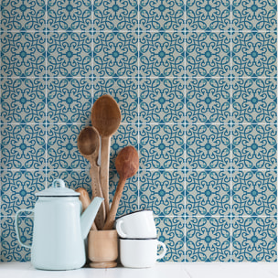 Stickers muraux - Sticker Mural Carrelage adhésif Cuisine Salle de Bain - 60 STICKERS CARRELAGES AZULEJOS ERMELINDA