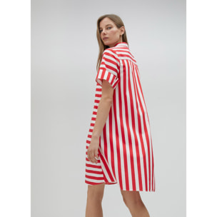 Vestito corto a righe