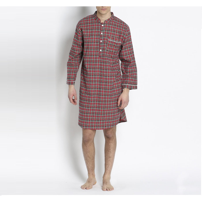 Camicione  GRINO flanella quadro scozzese rosso