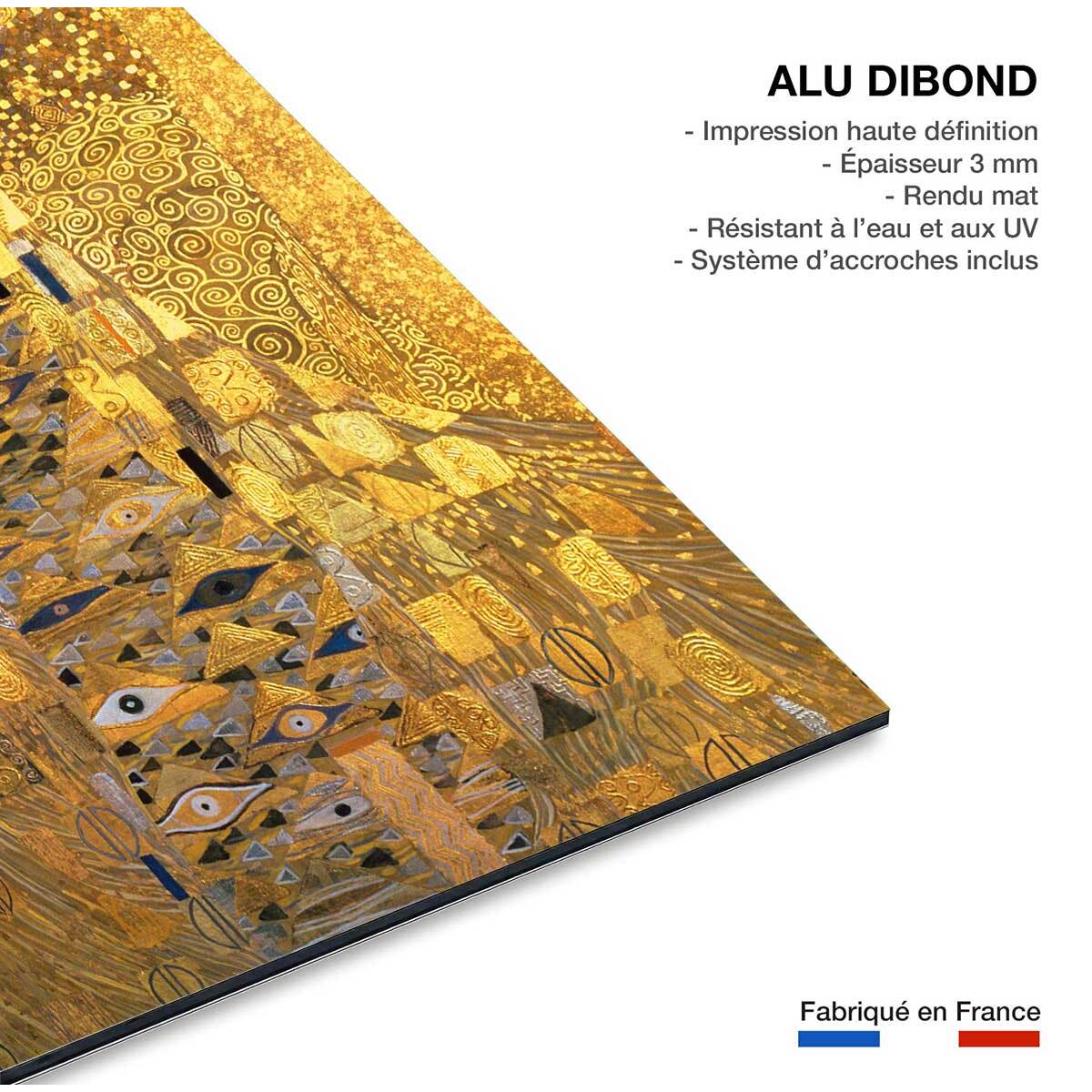 Tableau célèbre Adèle de Gustav Klimt Tableau alu Dibond