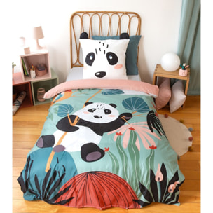 Parure de lit enfant 100% microfibre - PANDA