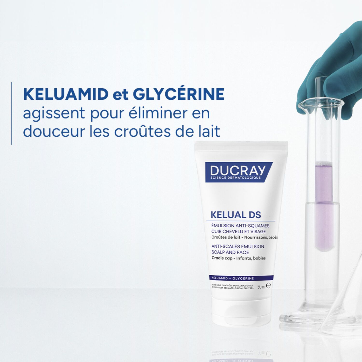Kelual Ds - Émulsion Anti-Squames Cuir Chevelu et Visage 50 ml