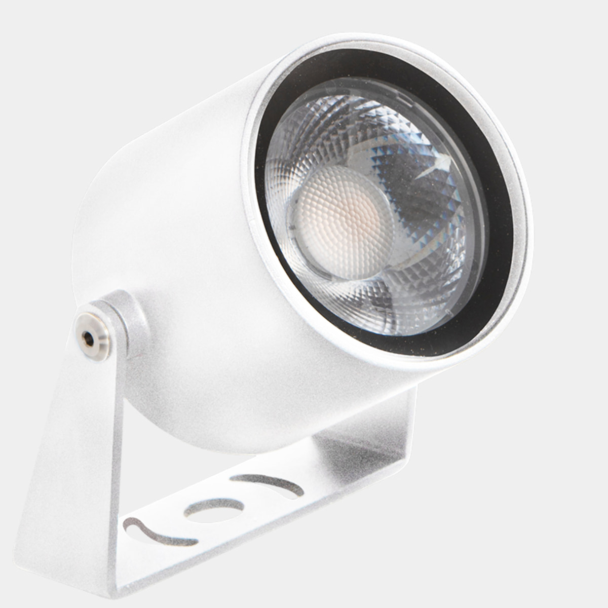 Ledsc4 LedsC4 Proyector Exterior LED 58mm, 459 Lúmenes, 2700K, Aluminio y Cristal, Acabado Blanco Transparente, Iluminación Eficiente y Moderna para Jardines y Terrazas