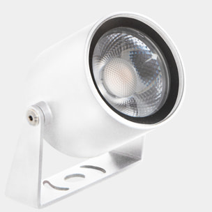 Ledsc4 LedsC4 Proyector Exterior LED 58mm, 459 Lúmenes, 2700K, Aluminio y Cristal, Acabado Blanco Transparente, Iluminación Eficiente y Moderna para Jardines y Terrazas