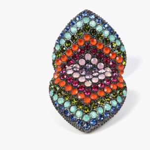 Orecchini maxi cuore arcobaleno