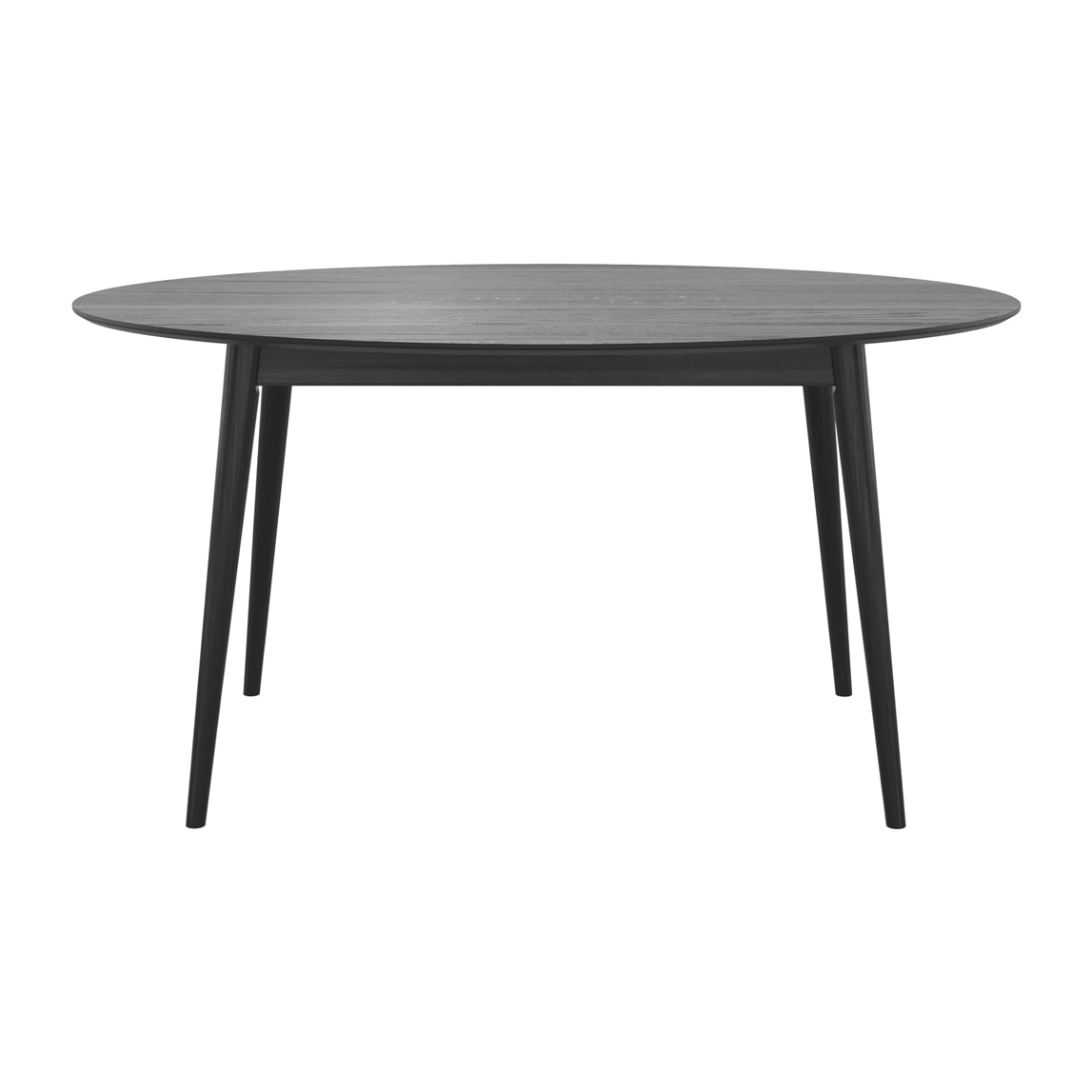 Table ovale 6 personnes en bois noir 150 cm - Eddy