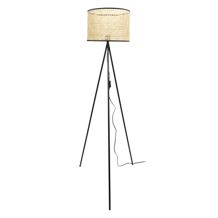 Lampadaire Cannage