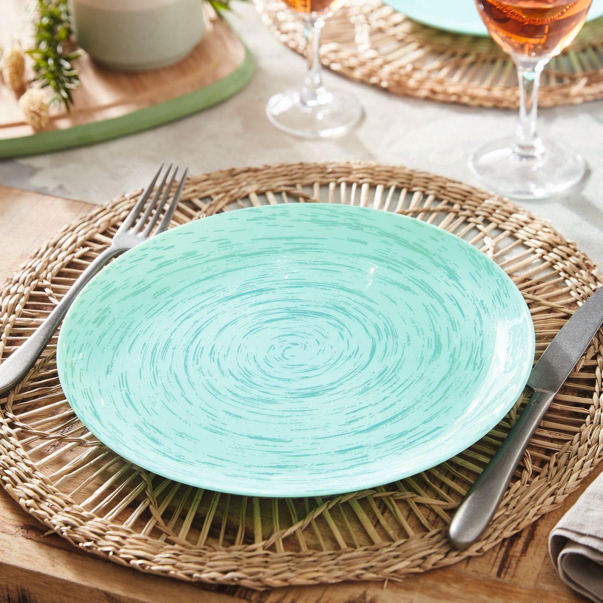 Luminarc - Assiette plate turquoise 25 cm Stratis - Luminarc