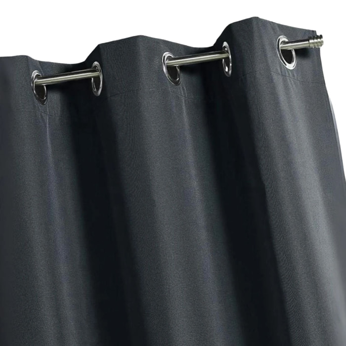 Rideau d'extérieur en tissu déperlant - Gris anthracite