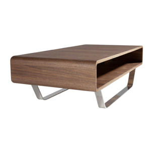 Mesa de centro de Angel Cerda de nogal 120x60x36cm