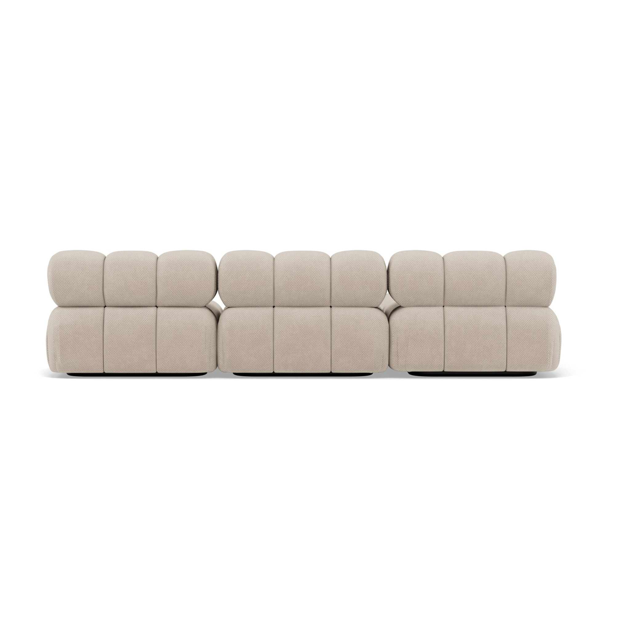Ruby - canapé modulable d'angle gauche 4 places en velours texturé - Beige