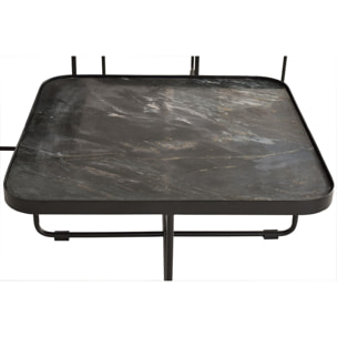 Mesas Auxiliare de Mármol Grande 60 Cm, Mediana 60 Cm, Pequeña 60 Cm Estilo Industrial