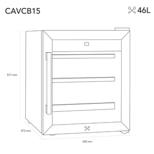 Vinoteca 15 botellas CAVCB15 Les Petits Champs, 46L