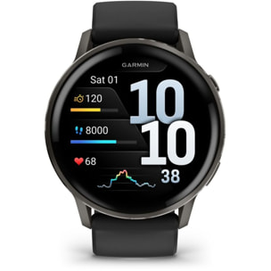 Montre sport GARMIN Venu 4 Noir/Gris Silicone noir 45mm
