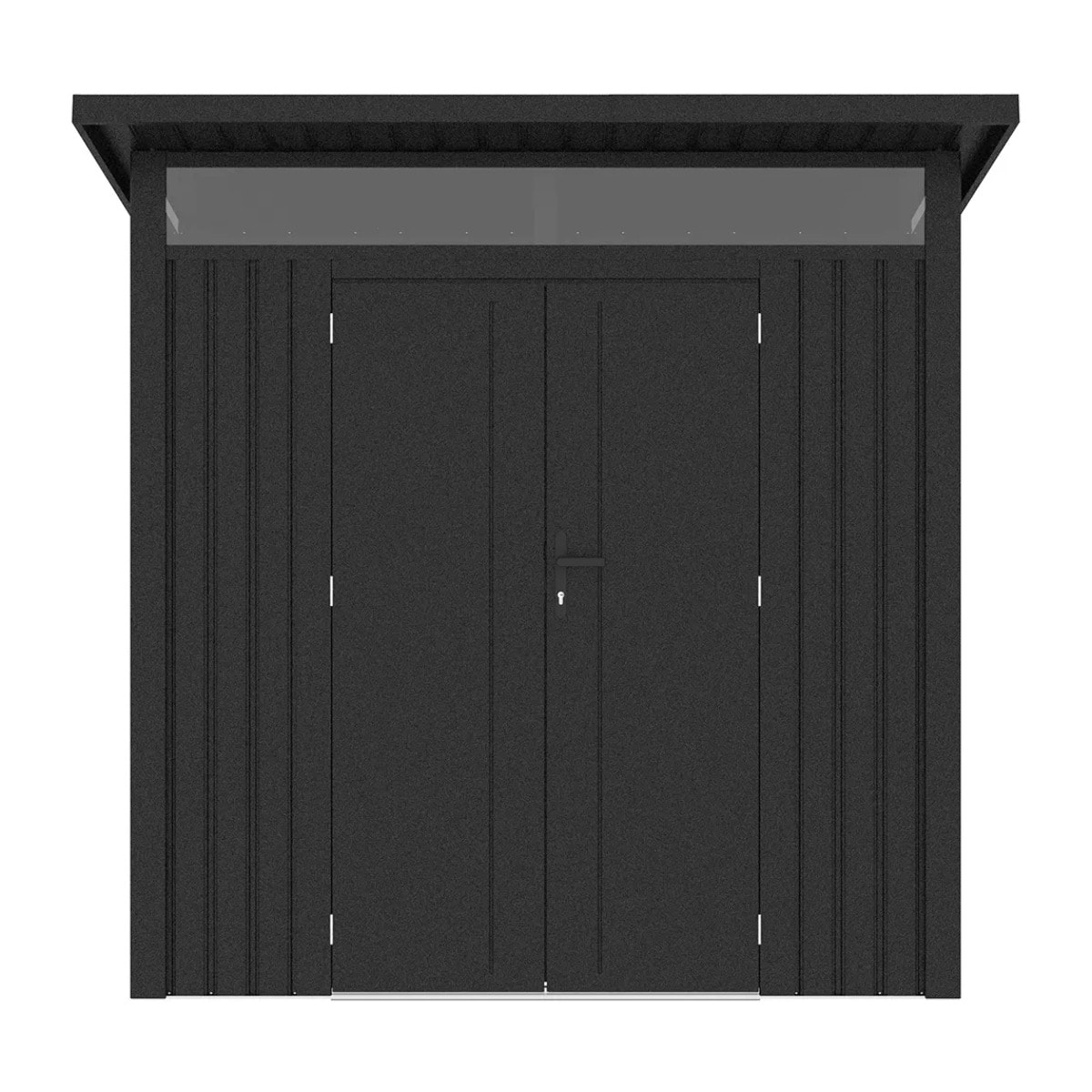 Abri de jardin métal Anthracite Alu 3m² + kit d'ancrage