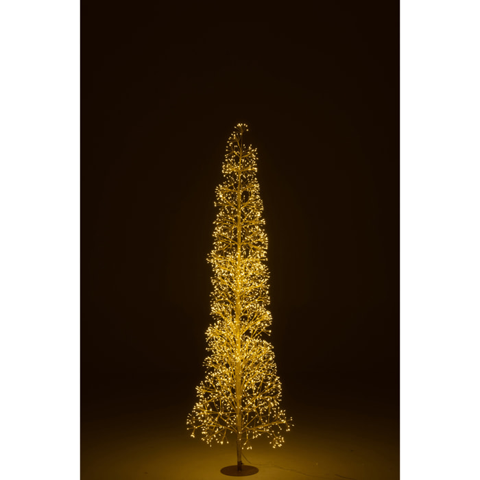 J-Line décoration Arbre - blanc chaud - acier - or - large - LED