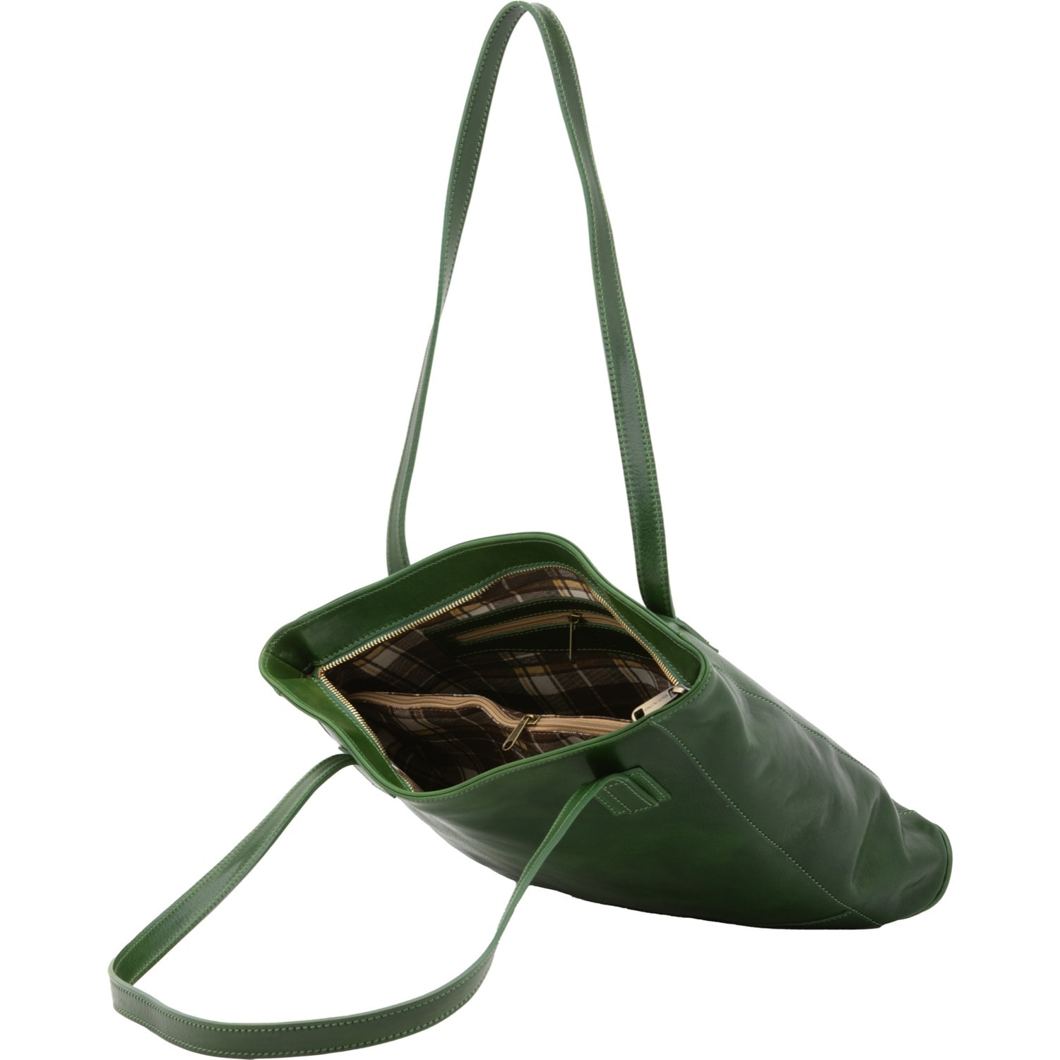 Borsa a spalla da donna - Modello Cressa - Vera pelle - 30.0 x 37.0 x 8.0 cm