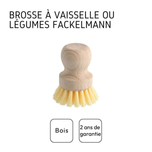 Set de 2 brosses à légumes en bois Fackelmann Nature FSC