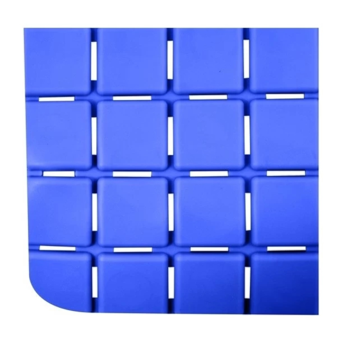 Tapis Fond de douche antidérapant Caoutchouc QUADRO 54x54cm Bleu MSV