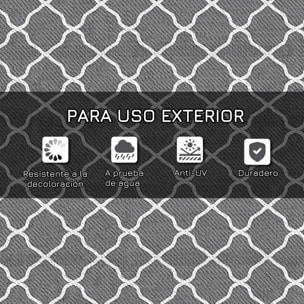 Alfombra Exterior 182x274 cm Reversible de Plástico Impermeable para Terraza