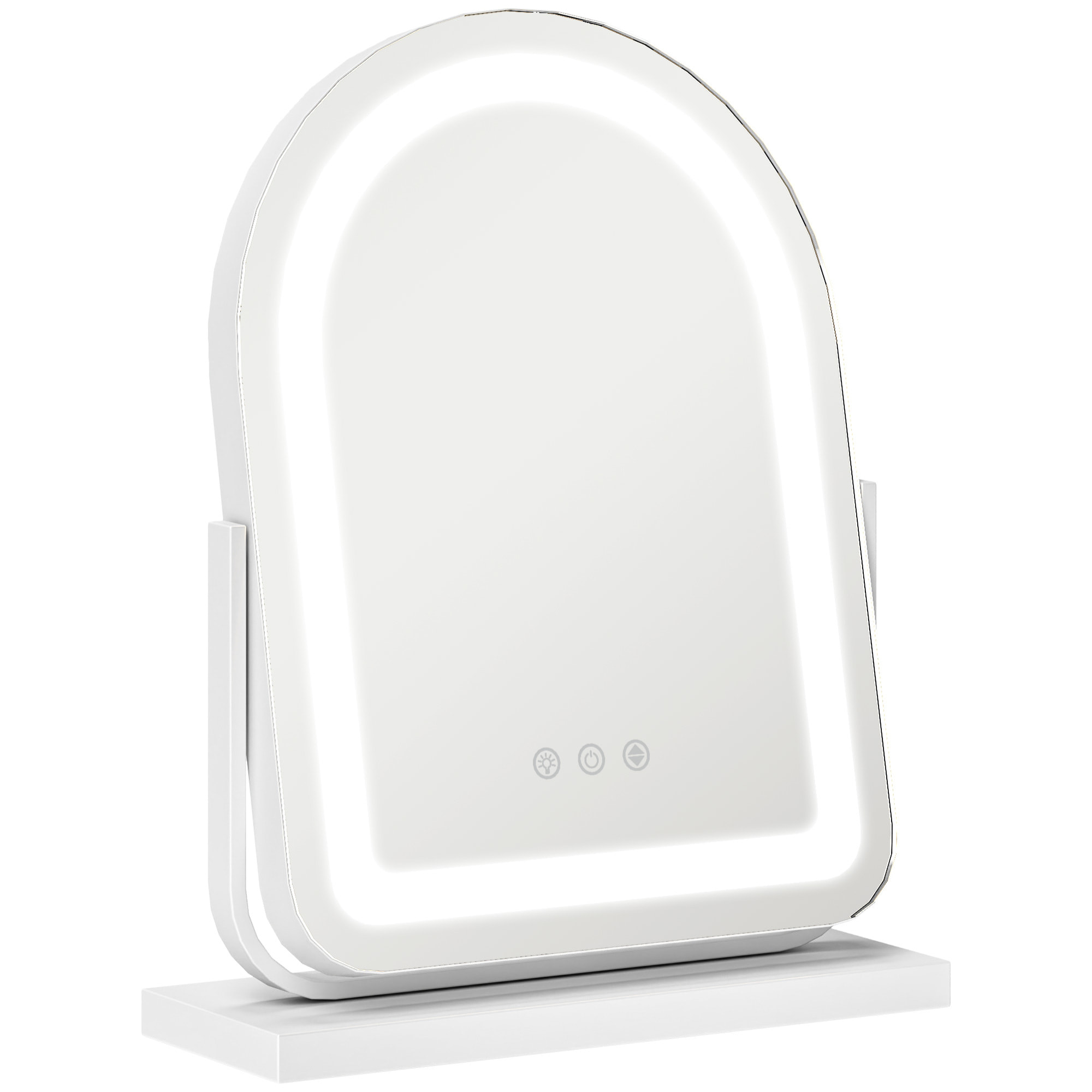 Espejo Maquillaje con Luz LED Espejo Tocador Giratorio con 3 Modos de Iluminación Ajustables Interruptor Táctil Rotación Regulable de 360° y Función de Memoria Blanco