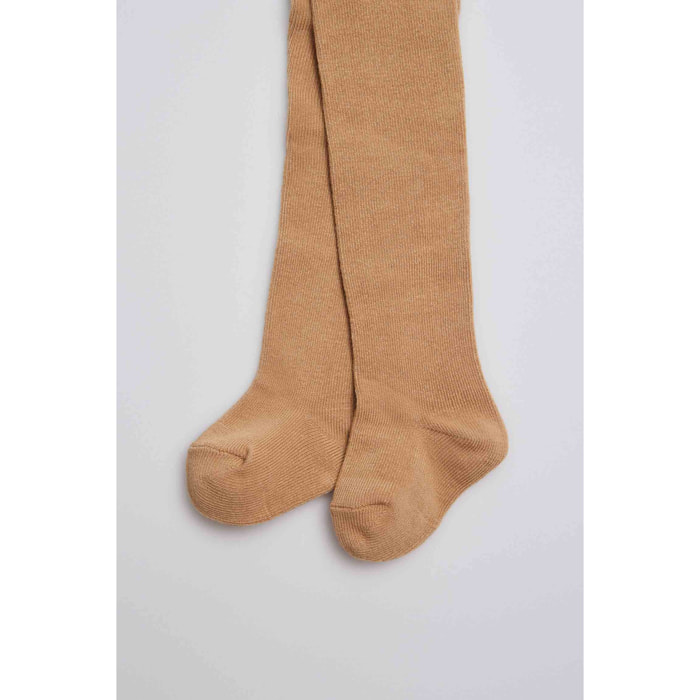 Collant classico color cammello per neonato