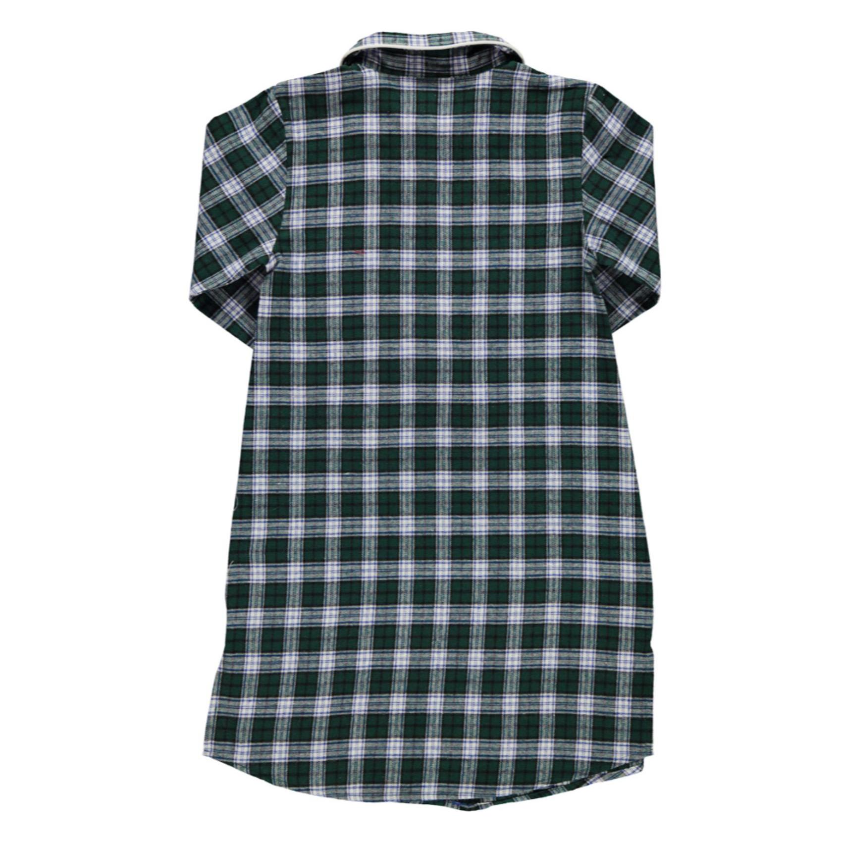 Camicia da notte HONEY flanella scozzese verde