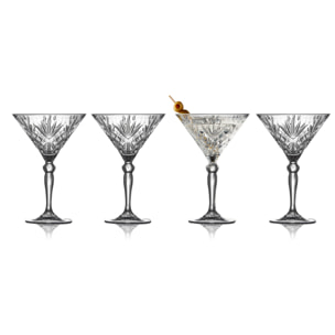 Set de 4 verres à cocktail Melodia 21 cl