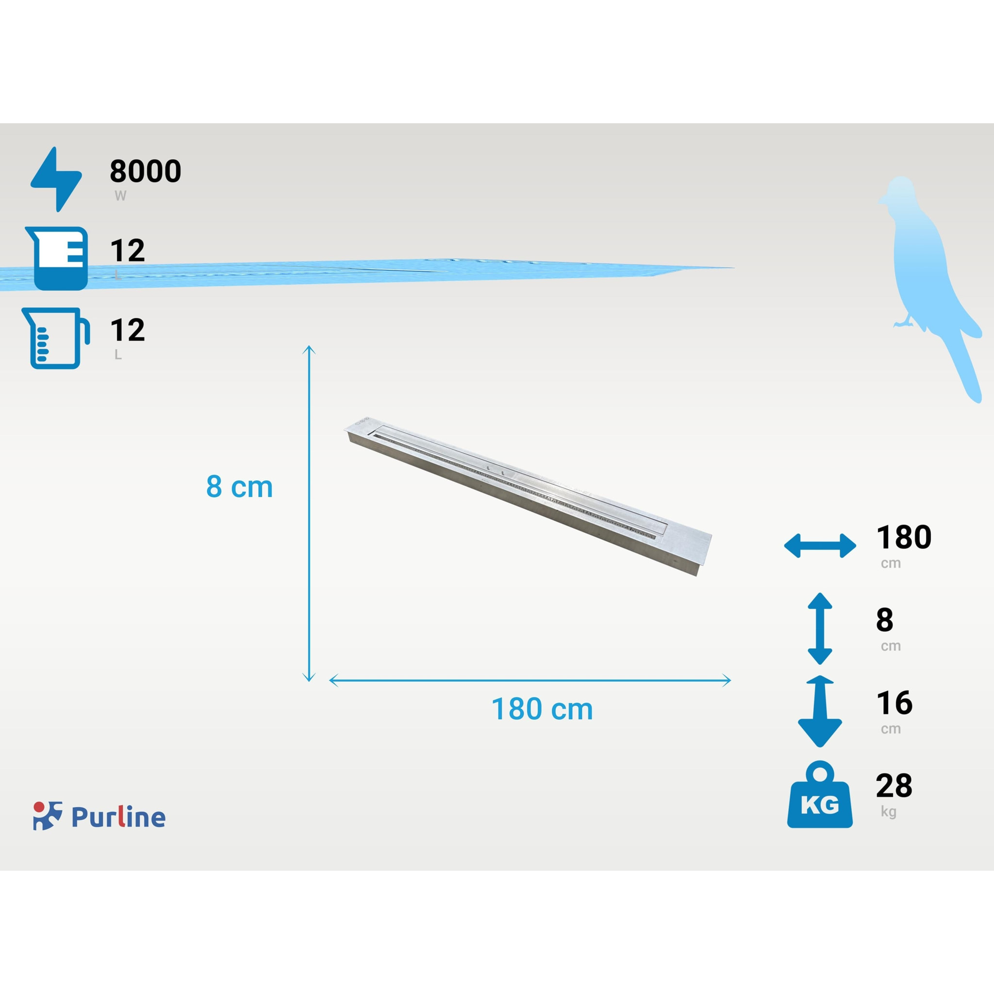 Grand bloc de combustion avec fibre céramique et régulateur de flamme